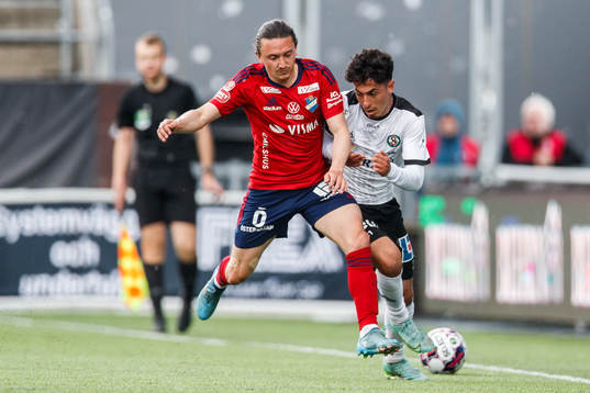 Östers Mattias Pavic och Örebros Elias Barsoum