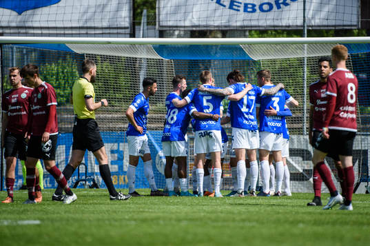 Trelleborgs spelare jublar