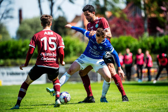 Trelleborgs Nicolas Mortensen mot Västerås Olle Edlund