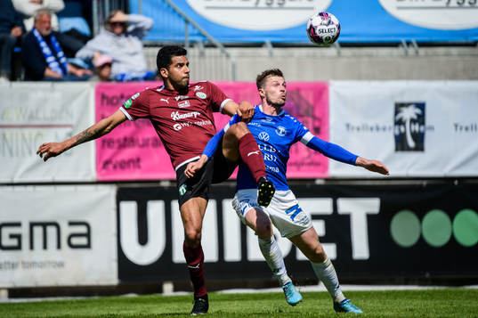 Västerås Pedro Ribeiro och Trelleborgs Nicolas Mortensen