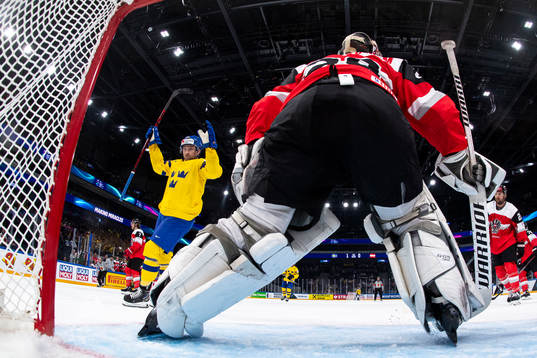 Rasmus Asplund of Sweden celebrates