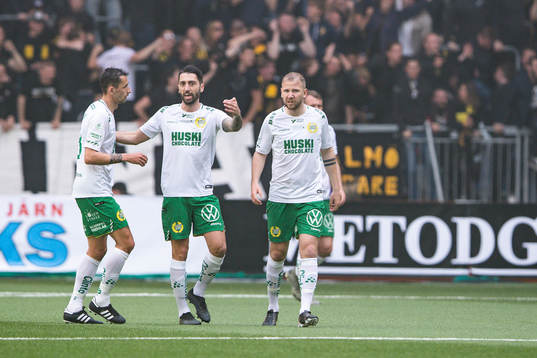 Hammarbys Nahir Besara och Darijan Bojanic deppar