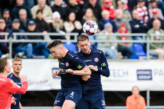 Helsingborgs Viljormur Davidsen och Albert Ejupi