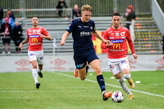 Helsingborgs Casper Widell och Degerfors Abdelrahman Saidi