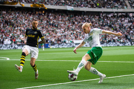 s Alexander Milosevic och Hammarbys Gustav Ludwigson