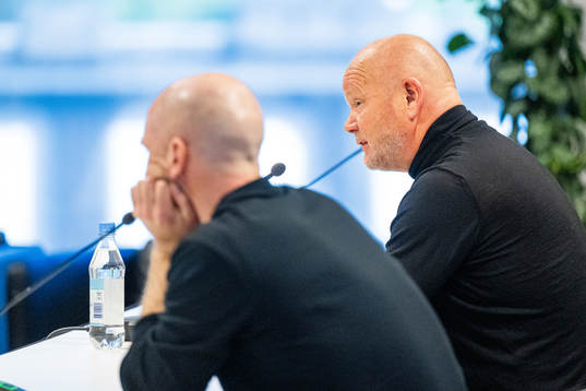Kalmars tränare Henrik Rydström och Häckens tränare