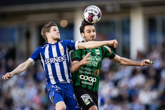 IFK Göteborgs Gustaf Norlin och Varbergs Oliver Stanisic