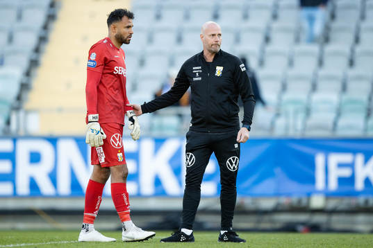 IFK Göteborgs målvakt Warner Hahn och målvaktstränare