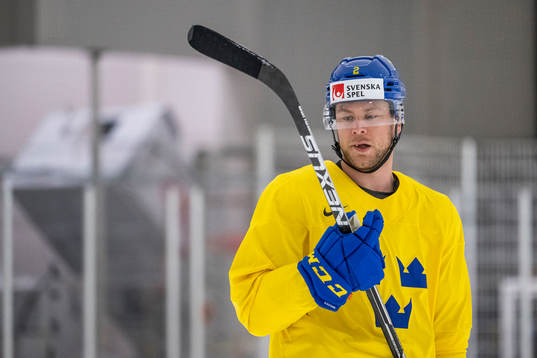 Christian Folin of Sweden at a practice session
