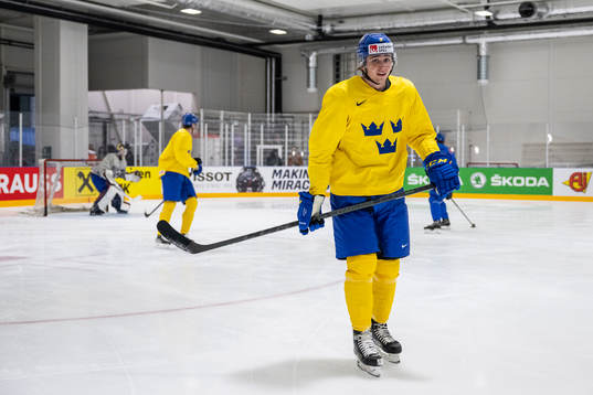 Linus Karlsson of Sweden at a practice session