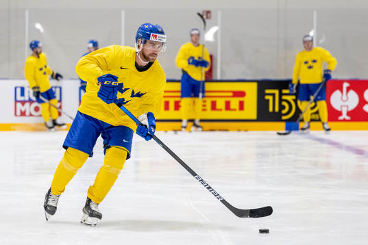 Oskar Lang of Sweden at a practice session