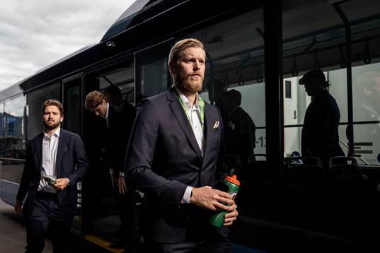 Goaltender Magnus Hellberg of Sweden