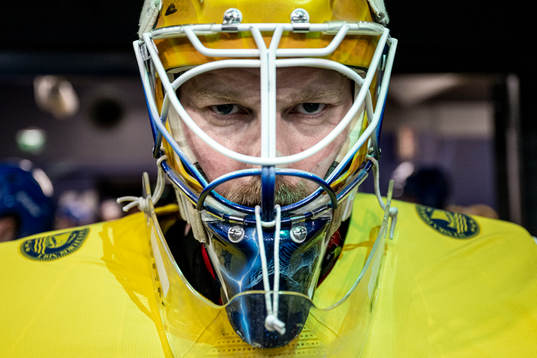 Goaltender Magnus Hellberg of Sweden