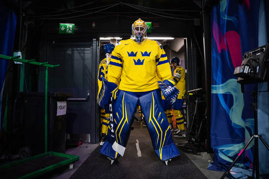 goaltender Magnus Hellberg of Sweden