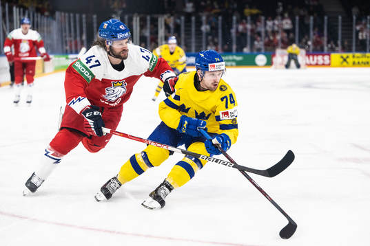 Michal Jordán of Czech Republic and Rasmus Asplund of