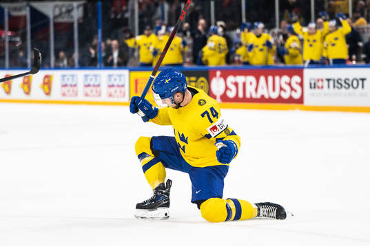 Rasmus Asplund of Sweden celebrates