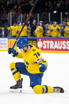 Rasmus Asplund of Sweden celebrates