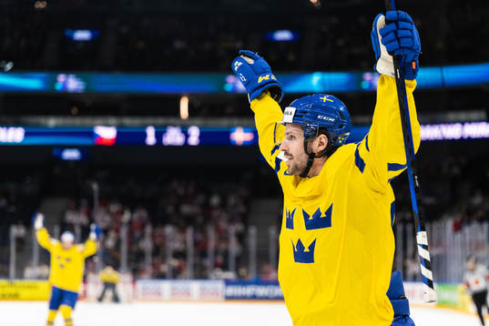 Mathias Bromé of Sweden celebrates