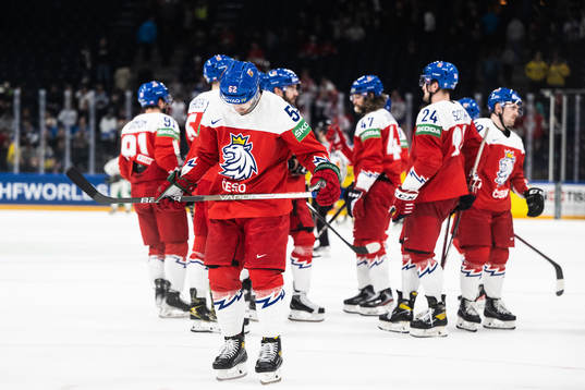 Michael Spacek of Czech Republic looks dejected