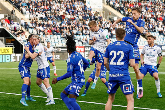 IFK Norrköpings Jacob Ortmark nickar mål 5-0