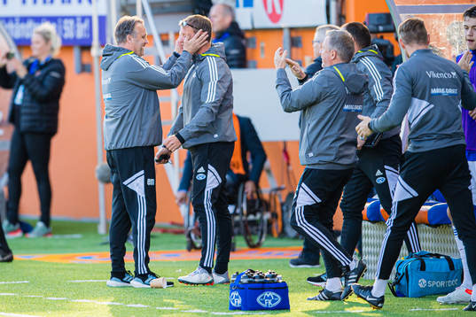 Erling Moe, head coach of Molde, and Trond Strande,