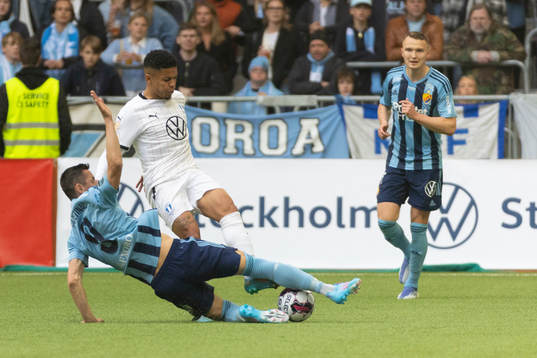 Djurgårdens Haris Radetinac och Malmös Romain Gall