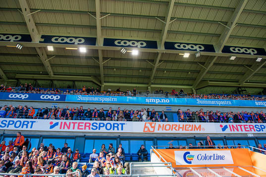 Spectators in the stands