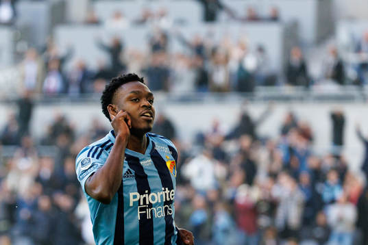 Djurgårdens Joel Asoro jublar