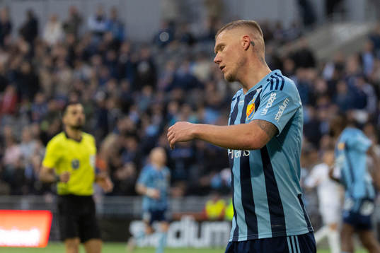 Djurgårdens Victor Edvardsen deppar