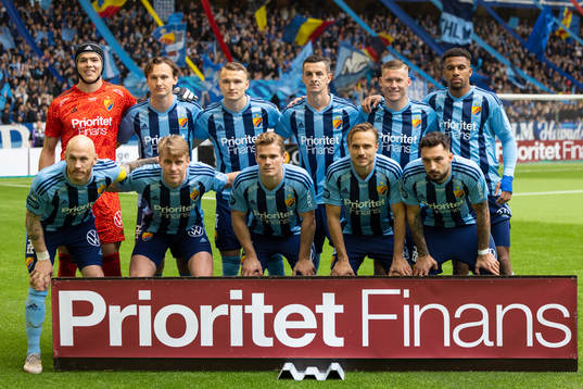 Djurgårdens startelva med målvakt Jacob Widell
