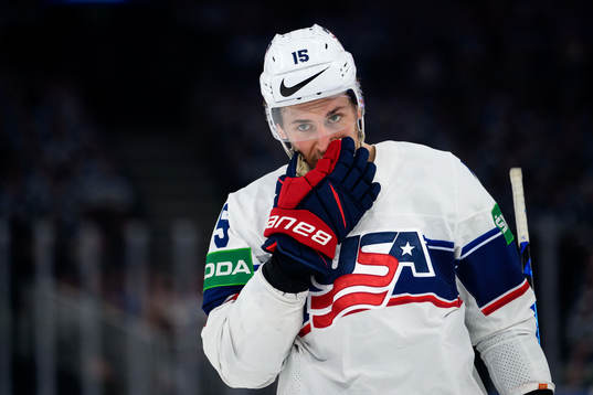 John Hayden of USA looks dejected
