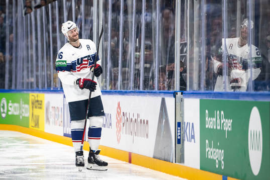 Austin Watson of USA reacts