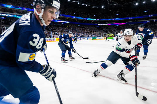 Jusso Hietanen and Juho Lammikko of Finland against Adam