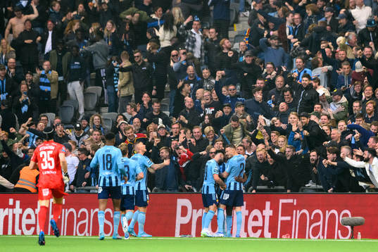 Djurgårdens Joel Asoro jublar
