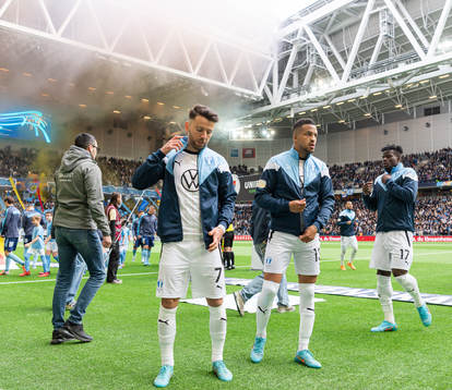 Malmö FFs Erdal Rakip och Martin Olsson