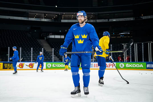 Anton Lindholm of Sweden at a practice session