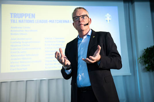 Head coach Janne Andersson of the Swedish national football