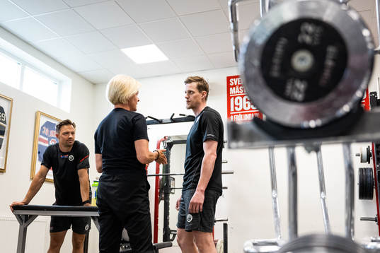 Patrik Carlsson, rehabkoordinator Stina Hedin målvakt Lars