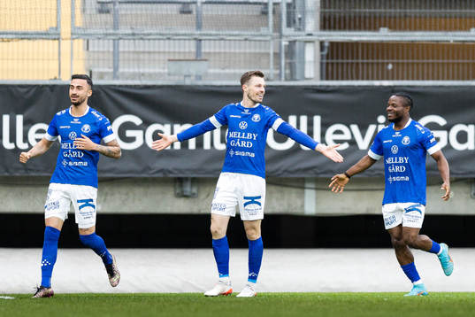 Trelleborgs spelare jublar