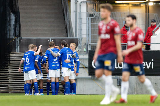Trelleborgs spelare jublar