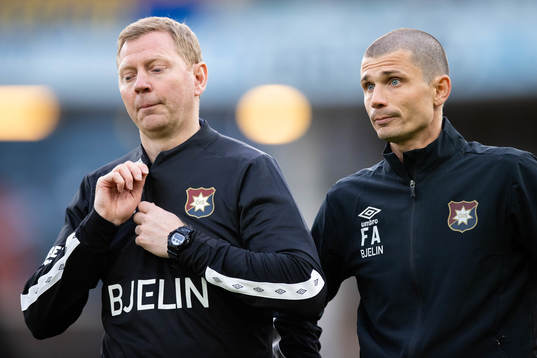 Örgrytes tränare Brynjar Gunnarsson och assisterande