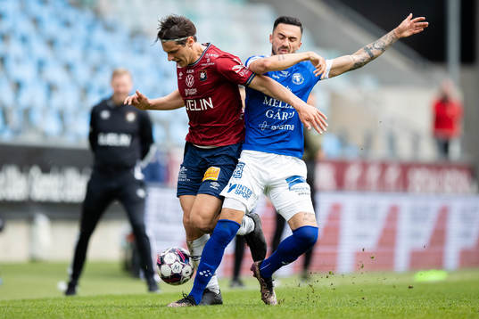 Örgrytes Kevin Ackermann och Trelleborgs Simon Amin