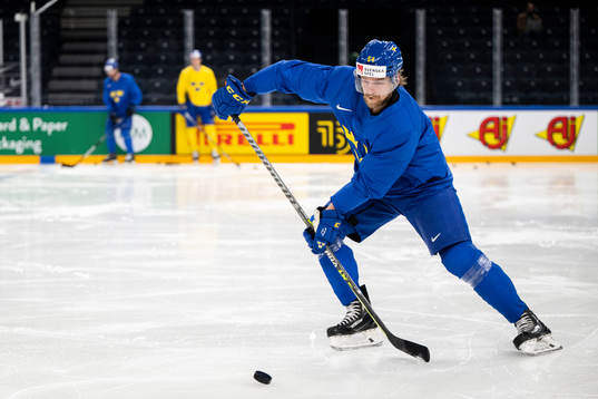 Anton Lindholm of Sweden at a practice session