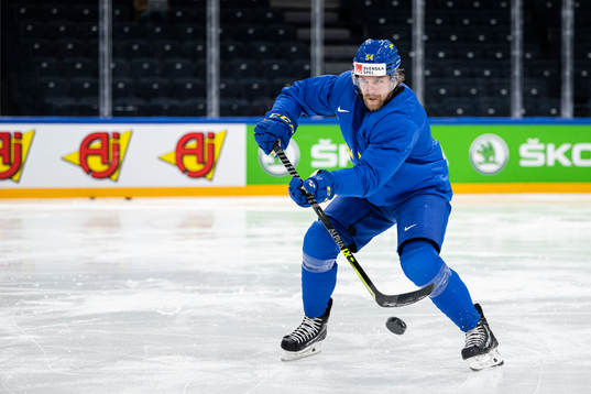 Anton Lindholm of Sweden at a practice session