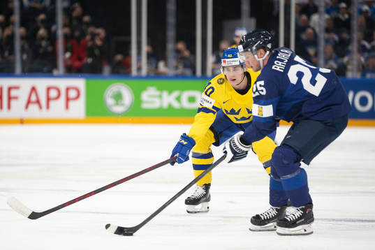 Jacob Peterson of Sweden and Toni Rajala of Finland