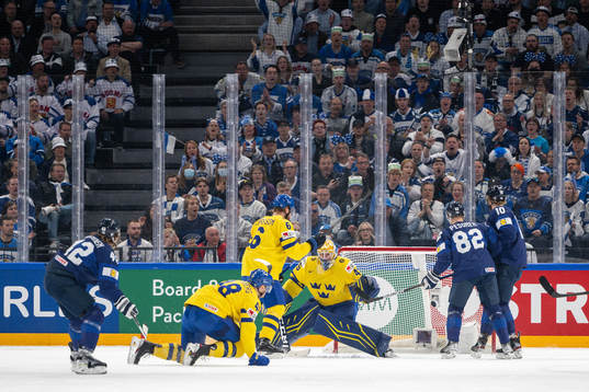 Goaltender Magnus Hellberg of Sweden