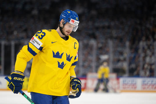 Oliver Ekman Larsson of Sweden looks dejected