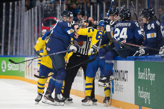 Marko Antilla of Finland against Joel Kellman of Sweden