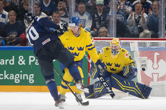 Goaltender Magnus Hellberg of Sweden