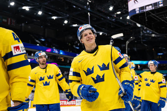 Max Friberg of Sweden celebrates